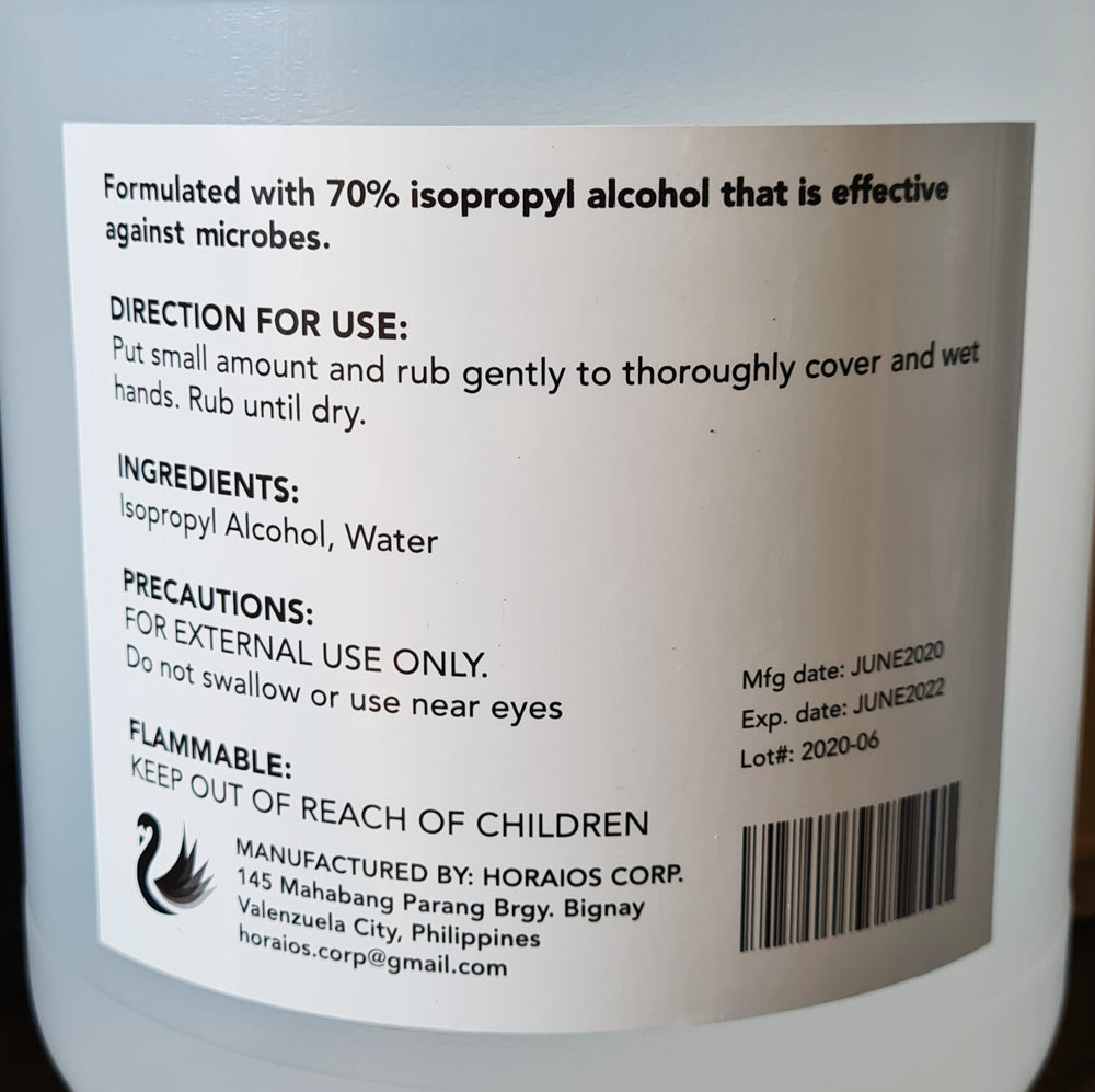 
                  
                    S 70% Isopropyl Alcohol 1 Gallon (3.78L) - FDA Approved
                  
                